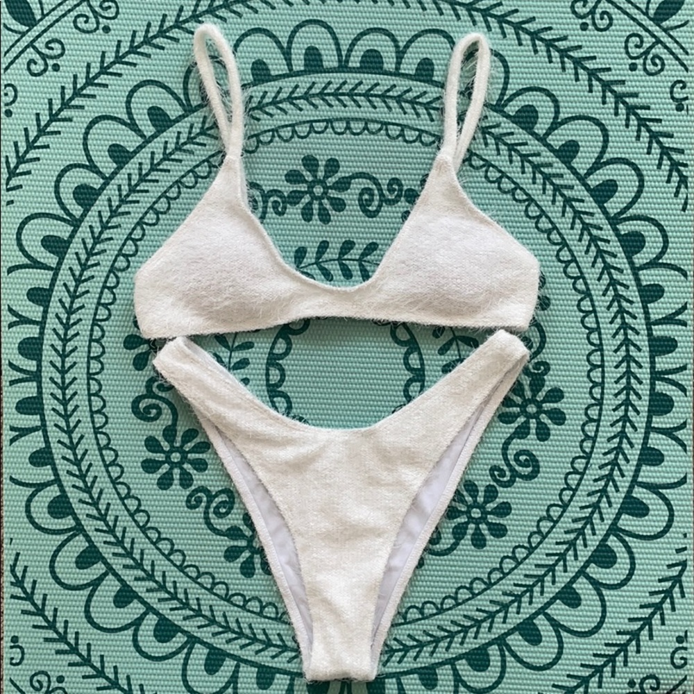 white high waisted bikini